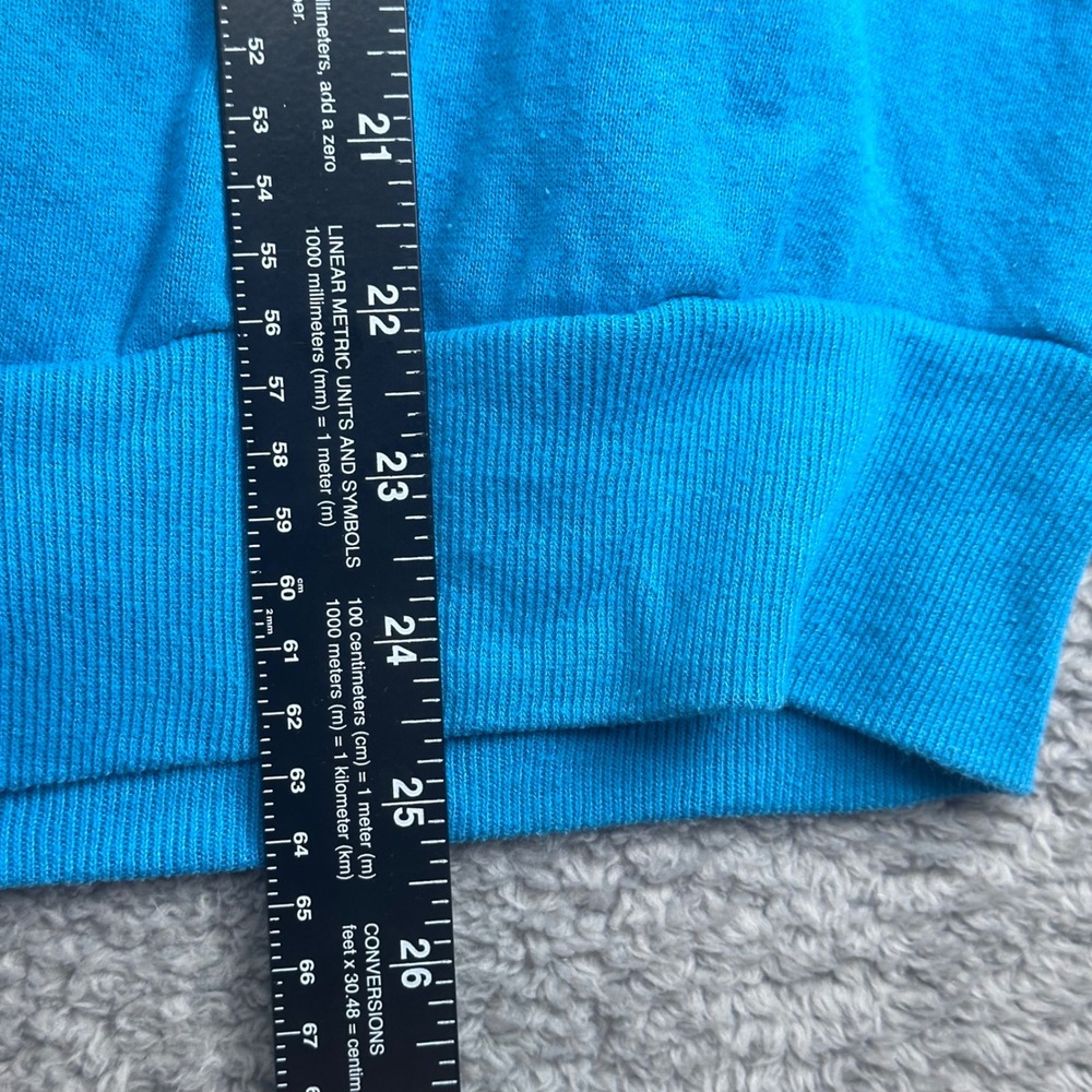 Jerzees Sweatshirt‎ Womens Large Blue Vintage 90s Garden Applique Made in USA - Picture 4 of 8